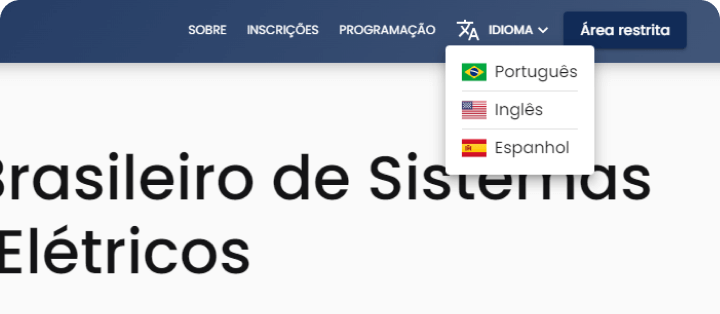 SITE MULTI-IDIOMAS - EVENTO CIENTÍFICO